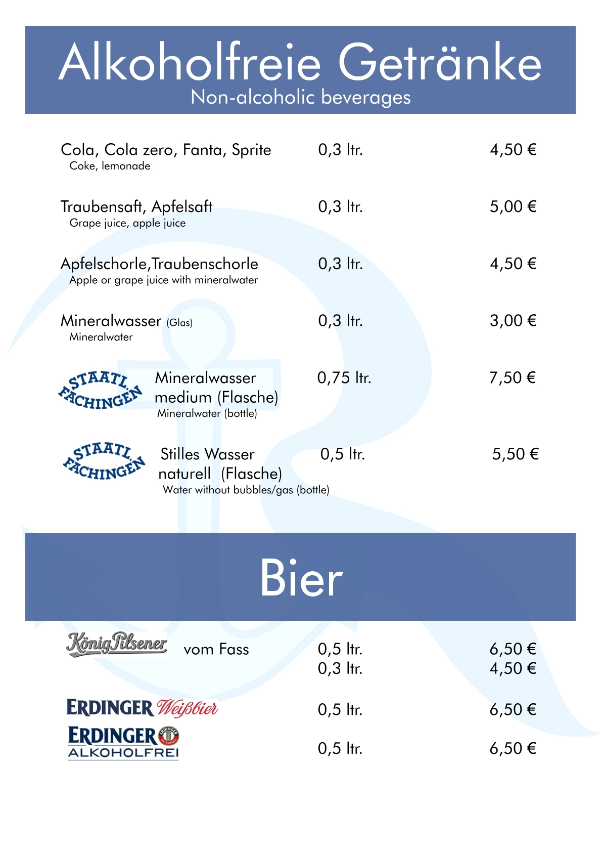 Alkoholfreie Getränke & Bier