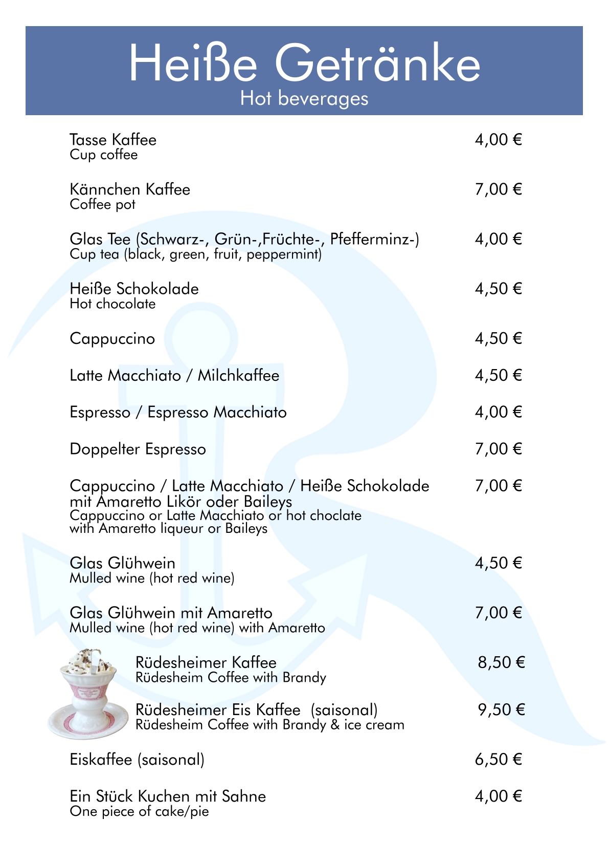 Heiße Getränke